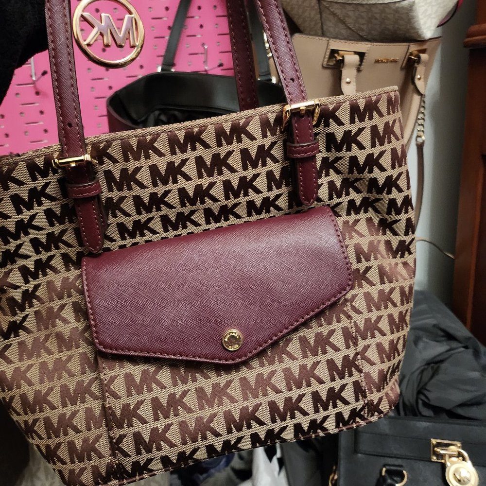 Burgundy Michael kors purse